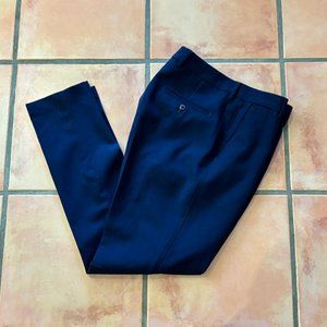 AMI Paris Navy Wool Blend Tailored Trousers Pants FR 38 US 32